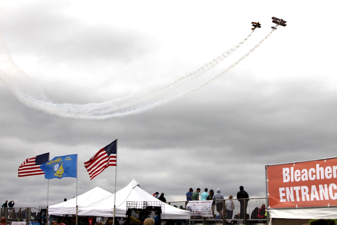 Jet powered vehicles zip past a crowd at the 2016 Marine Corps Air Station Cherry Point Air Show – “Celebrating 75 Years” at MCAS Cherry Point, N.C., April 29, 2016.
This year’s air show celebrated MCAS Cherry Point and 2nd Marine Aircraft Wing’s 75th anniversary and is as much fun on the ground as it is in the air.
