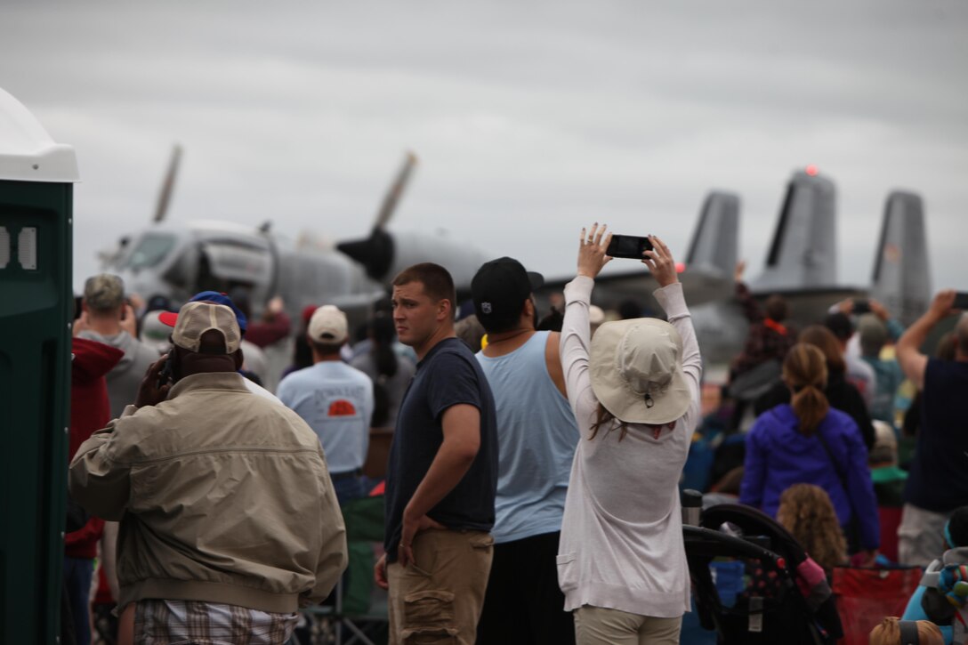 Air show patrons watch aerial displays and explore static displays during the 2016 MCAS Cherry Point Air Show – “Celebrating 75 Years” at Marine Corps Air Station Cherry Point, N.C., April 29, 30 and May 1, 2016.
This year’s air show celebrated MCAS Cherry Point and 2nd Marine Aircraft Wing’s 75th anniversary and is as much fun on the ground as it is in the air.
