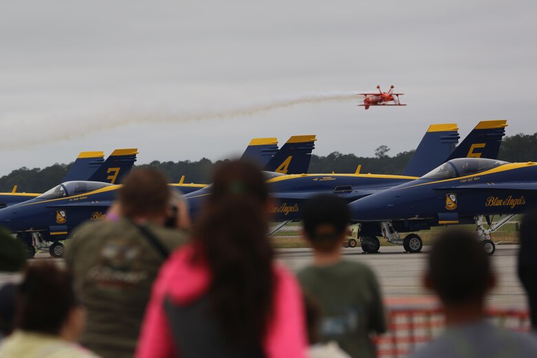 The Lucas Oil Aerobatics S1-11B team performs a nail-biting performance at the2016 Marine Corps Air Station Cherry Point Air Show – “Celebrating 75 Years” at MCAS Cherry Point, N.C., April 30, 2016. Michael Wiskus pilots the S1-11B “Pitts Special” is powered by 310 horsepower performed various solo aerobatics routines. This year’s air show celebrated MCAS Cherry Point and 2nd Marine Aircraft Wing’s 75th anniversaries and featured 40 static displays, 17 aerial performers and a concert. (U.S. Marine Corps photo by Lance Cpl. Mackenzie Gibson/ Released)