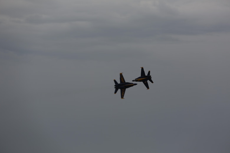 The U.S. Navy Blue Angels perform at the 2016 MCAS Cherry Point Air Show – “Celebrating 75 Years” at Marine Corps Air Station Cherry Point, N.C., May 1, 2016.
Blue Angels showcase the pride and professionalism of the Navy and the Marine Corps by inspiring a culture of excellence and service to country through flight demonstrations and community outreach. This year’s air show celebrated MCAS Cherry Point and 2nd Marine Aircraft Wing’s 75th anniversary and featured 40 static displays, 17 aerial performers, as well as a concert. (U.S. Marine Corps photo by Lance Cpl. Mackenzie Gibson/Released)