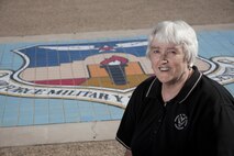 Chief Master Sergeant (ret.) Carol Poynor portrait at the Enlisted Heroes Walk Lackland Air Force Base, Texas on Jan 8, 2009.  Chief Armwood's advice to new airmen who are women, "Stick it out and be proud." Poynor came into the Air Force in Aug 1958. Twice in her career she was a Training Instructor.  She returned to Lackland to be the BMT Superintendent and retired there in 1984.  She says that women of today's Air Force women, "Find out what it was like in the past and appreciate who brought them this far."  To airmen who still find it tough today, she says "Don’t let it stop you.  Have pride in your work-be proud."   Of the walk behind her, Chief Master Sergeant of the Air Force Rodney McKinley  said during dedication ceremony on Jan. 2, “We dedicate this Enlisted Heroes Walk to honor our enlisted heroes who have given so much, who still inspire us today, and who will continue to inspire every Airman who will march over this hallowed ground from this day forward,”  “In the 500 steps it takes to complete the bomb run, lives will change and dreams will be realized. Airmen will be born.” (U.S. Air Force photo/Lance Cheung)