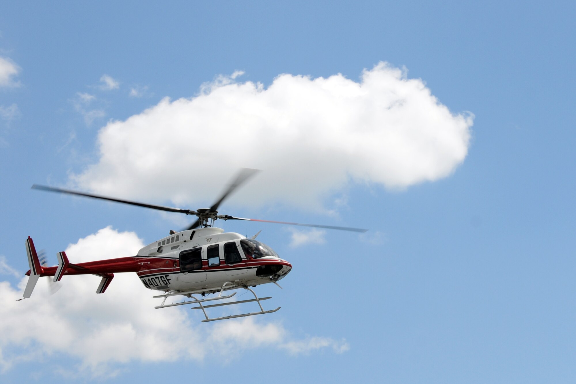 An emergency response helicopter flies will participating in the 2016 Statewide Mobile Communication Vehicle Functional Field Exercise, held at Stone Mountain, Ga., May 3-6. The 94th Emergency Management staff and 94th Communications Squadron participated in the exercise, which was designed to test on-the-scene communication capability between the federal, state, and local emergency response organizations that participated. (U.S. Air Force photo/ Staff Sgt. Alan Abernethy) 