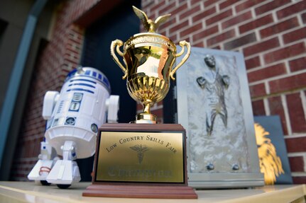 Joint Base Charleston - Weapons Station’s Naval Health Clinic Charleston hosted a one-day LowCountry Skills Fair, May 4, 2016. The fair, which included hands-on demonstrations, an Olympic relay race and a trophy presentation was won by the U.S. Air Force. (U.S. Air Force photo by Staff Sgt. Michael Battles)