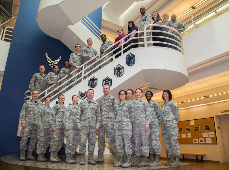 Personnel from the 5th Medical Group at Minot Air Force Base, N.D., celebrate National Nurse’s Week May 6, 2016. Each year the Nurse Corps celebrates the hard work, dedication and sacrifices made by nurses and medical technicians. (U.S. Air Force photo/Airman 1st Class Christian Sullivan)