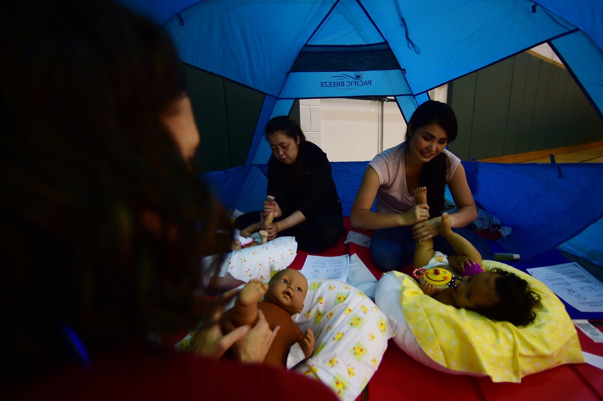 "Infant massage has so many benefits: relaxation, sleep and muscle-tone development, to name a few," said Kristina Da Silva E Silva, 423rd Medical Squadron occupational therapist. "But, the most important benefit is the bonding and social interaction with the child."

To learn more about Infant Massage, click here: http://mayocl.in/27d1mKv

(U.S. Air Force photo by Tech. Sgt. Jarad A. Denton/Released)