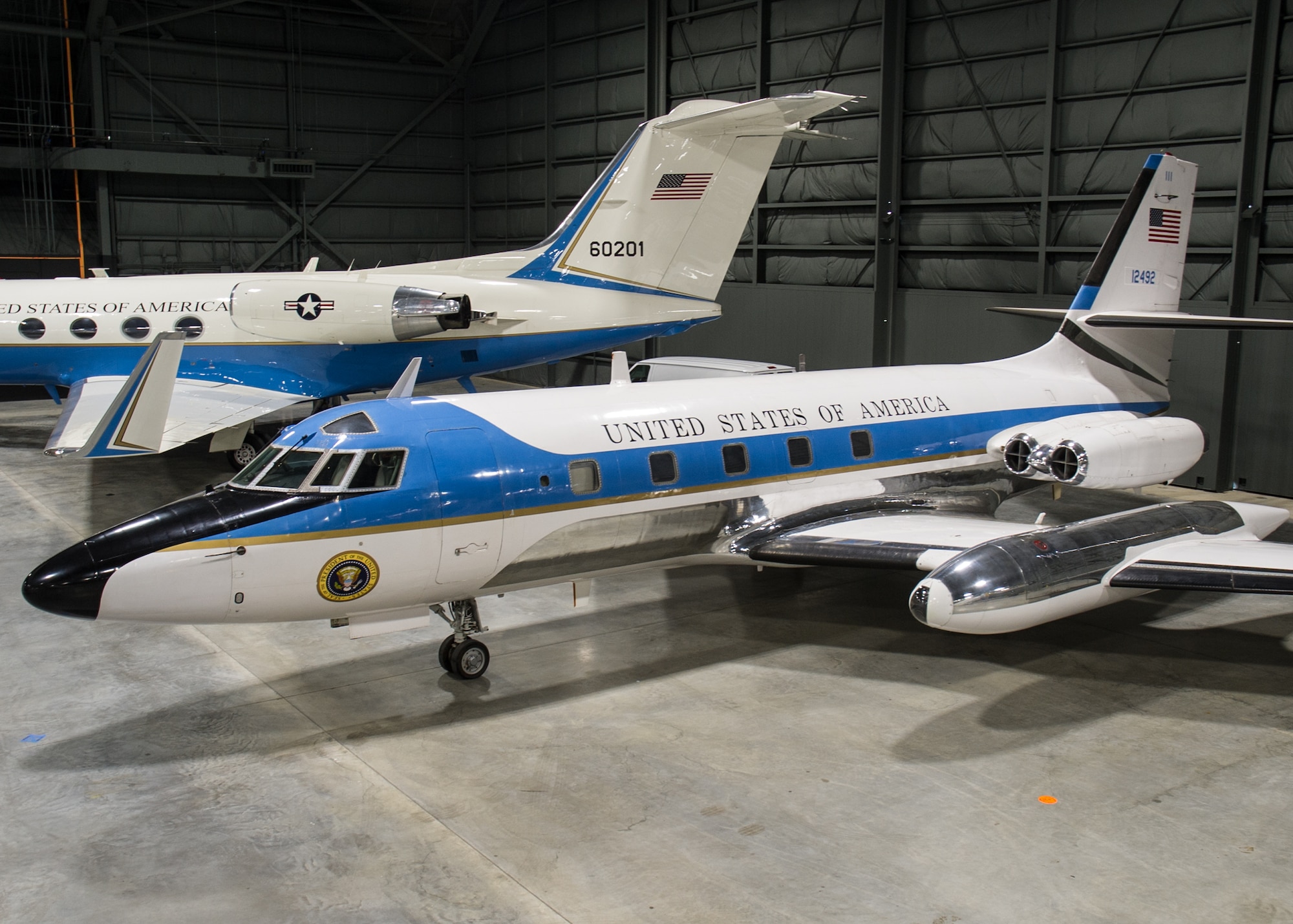 DAYTON, Ohio -- Lockheed VC-140B JetStar in the Presidential Gallery at the National Museum of the United States Air Force. (U.S. Air Force photo by Ken LaRock)
