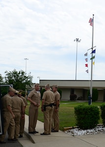 Commander, Navy Installations Command (CNIC) Vice Adm. Dixon Smith visits Joint Base Charleston - Naval Weapons Station, May 10, 2016. During the tour, Smith visited various facilities that support the Joint Base mission. (U.S. Navy Photo by Mass Communication Specialist 1st Class Sean M. Stafford/Released)