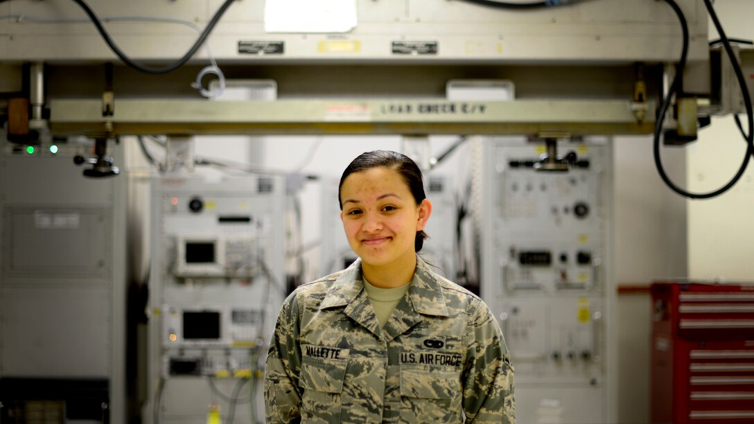 Airman Lisa Mallette, 31st Maintenance Squadron Electronic Warfare Team member, was named the 31st Fighter Wing’s “Wyvern Warrior of the Week,” during a wing staff meeting, May 11, 2016, at Aviano Air Base, Italy. Mallette was recognized by Maj. Gen. Barre R. Seguin, 31st Fighter Wing commander, for going above and beyond in her dedication to the mission. (U.S. Air Force photo by Senior Airman Areca T. Bell/Released)