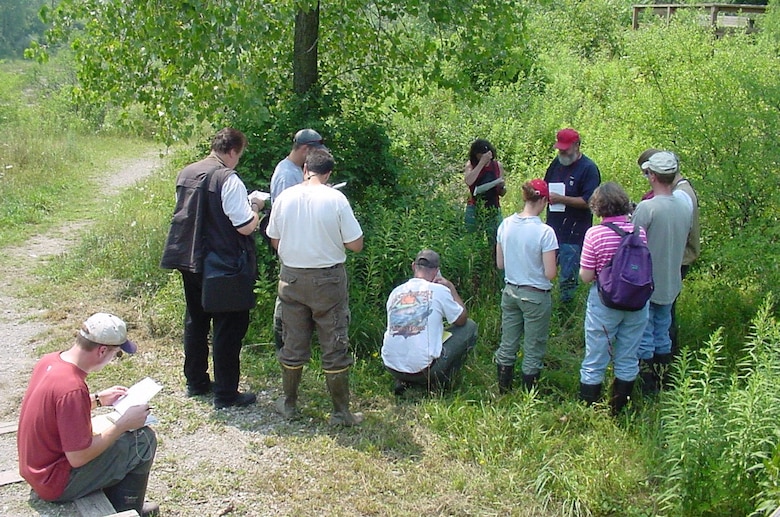 Robert Lichvar, Director of the National Wetland Plant List, treats Buffalo District Regulatory Biologists to plant ID training. 