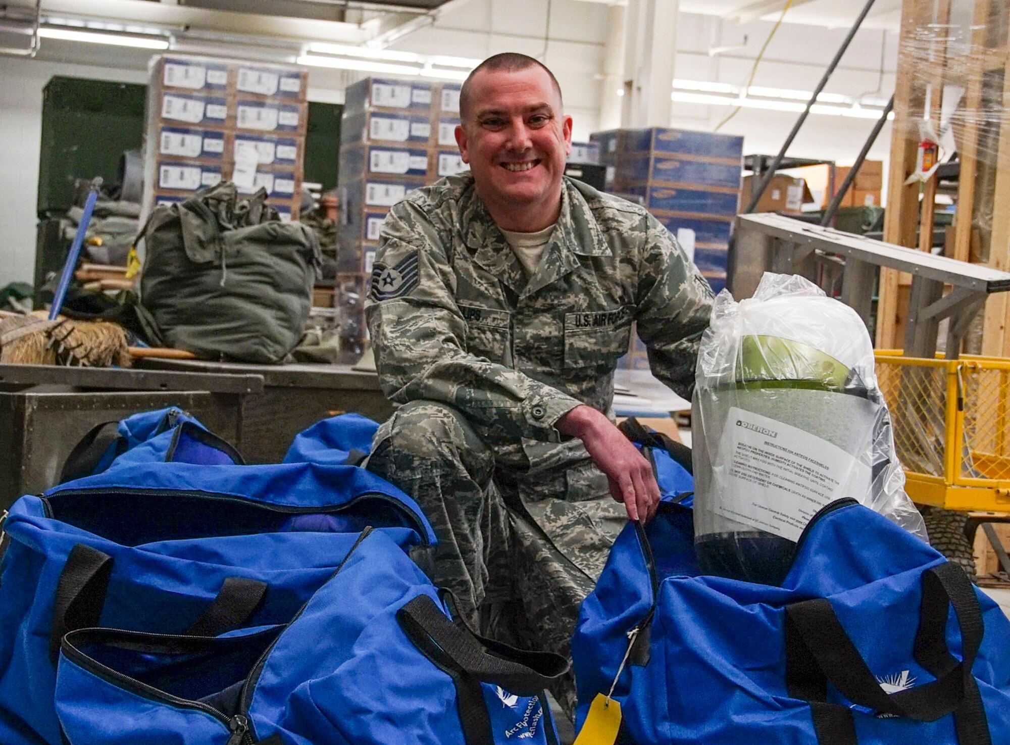 Tech. Sgt. Anthony Philips, 445th Civil Engineer Squadron operations management, is the 445th Airlift Wing May Spotlight Performer. (U.S. Air Force photo/Staff Sgt. Devin Long)