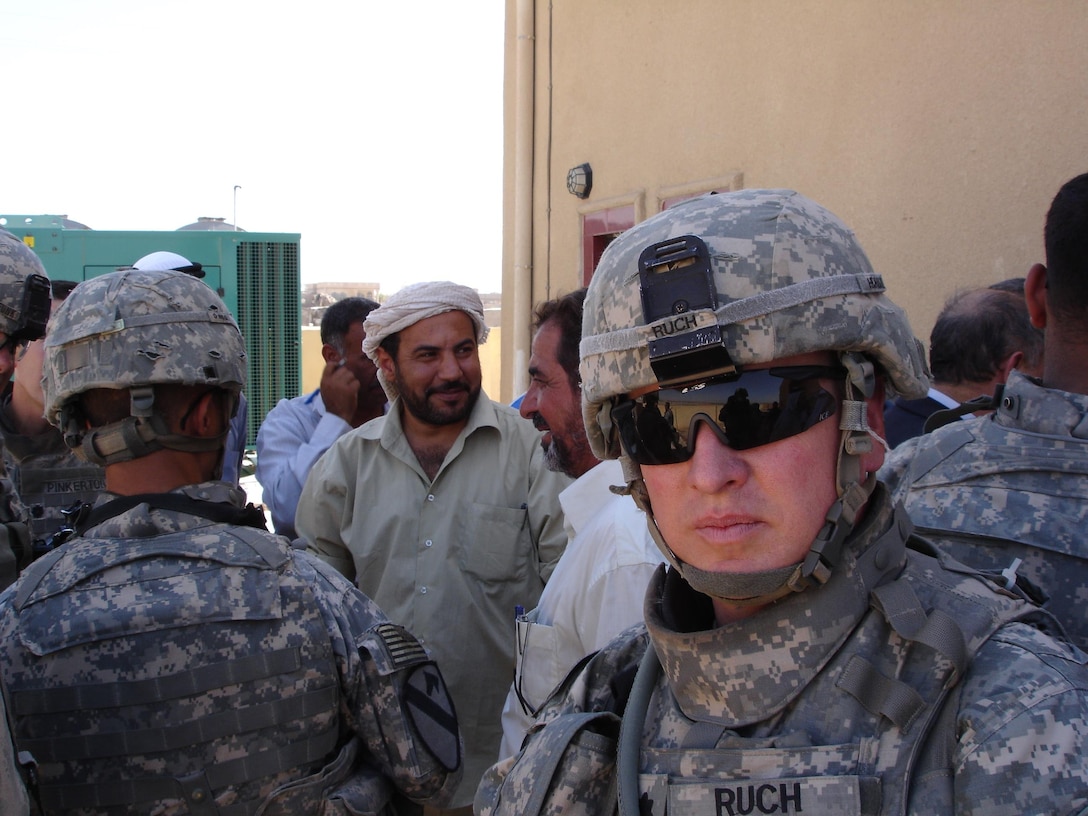 Col. Robert Ruch during deployment with 1st Cavalry Division.  As the division engineer, he deployed to Iraq and served as the deputy of the Baghdad Provincial Reconstruction Team under the State Department. Ruch retired May 13 after 30 years of service.