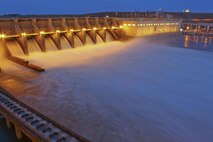 Ice Harbor Lock and Dam, located at Snake River Mile 9.7 near Burbank, Washington.