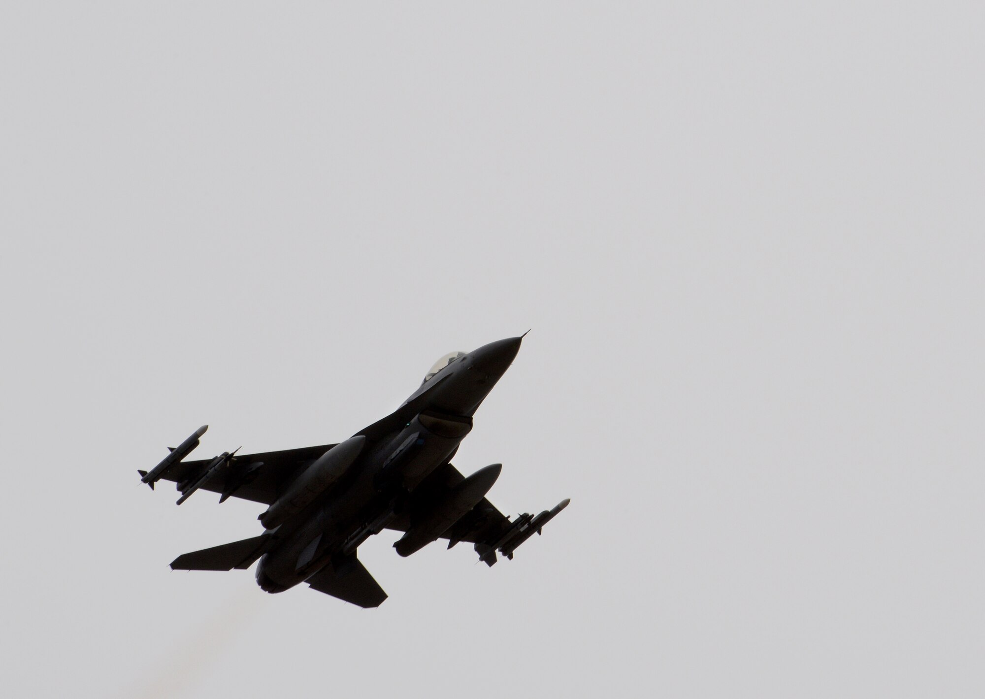 A U.S. Air Force F-16 Fighting Falcon assigned to the 80th Fighter Squadron out of Kunsan Air Base, Republic of Korea, takes off from Eielson Air Force Base, Alaska, May 2, 2016, during RED FLAG-Alaska (RF-A) 16-1. RF-A is a series of Pacific Air Forces commander-directed field training exercises for U.S. and partner nation forces, enabling joint and international units to sharpen their combat skills by flying simulated combat sorties in a realistic threat environment inside the Joint Pacific Alaska Range Complex, the largest instrumented air, ground and electronic combat training range in the world. (U.S. Air Force photo by Master Sgt. Karen J. Tomasik/Released)