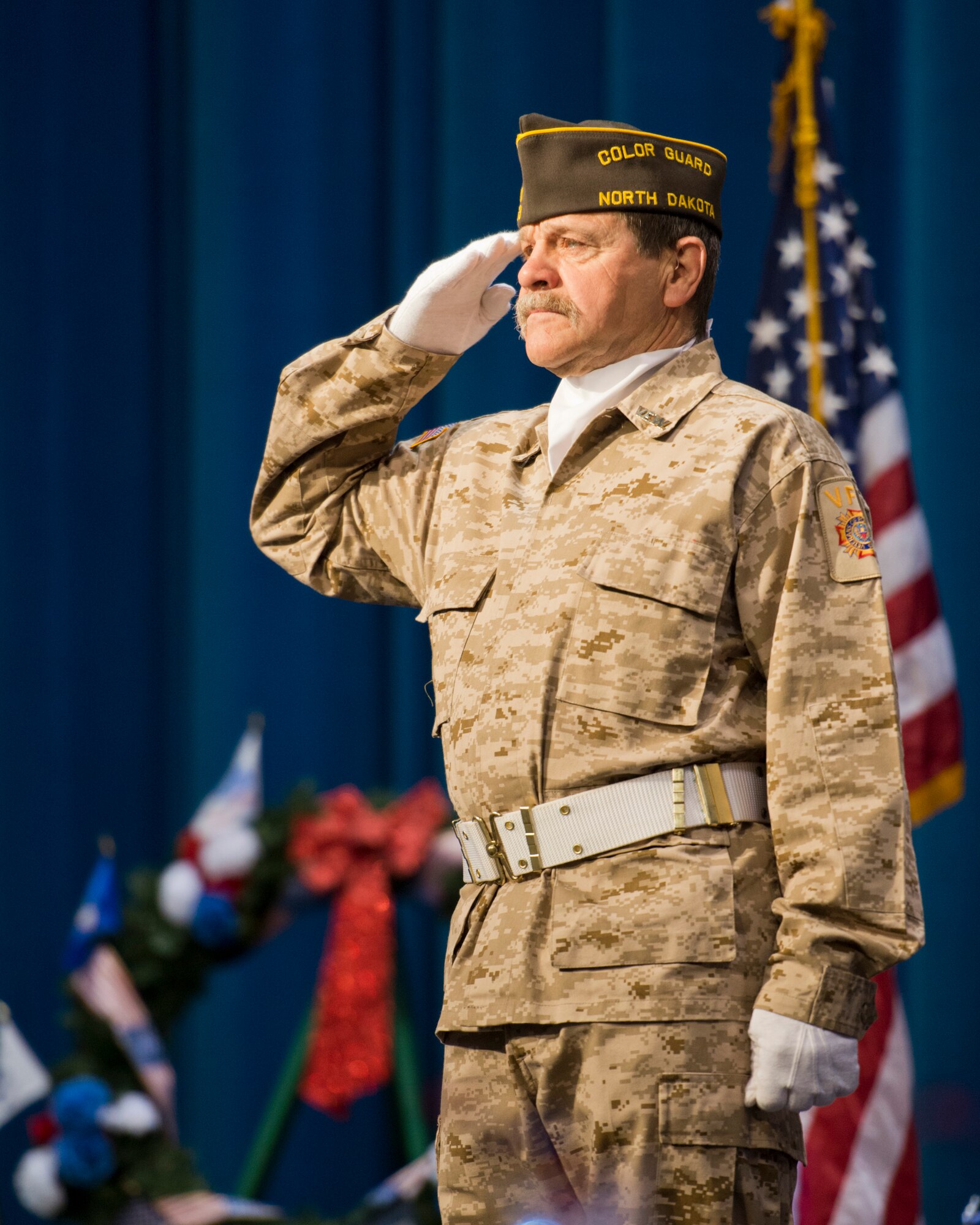 Team Minot Airmen volunteers supported the Senior Coalition’s Salute to Seniors event in Minot, N.D., May 10, 2016.  The event honored local veterans and included skits, music performances and speakers such as Col. Kieran Denehan, 5th Operations Group commander, who spoke about the base’s mission. (U.S. Air Force photo/Airman 1st Class J.T. Armstrong)