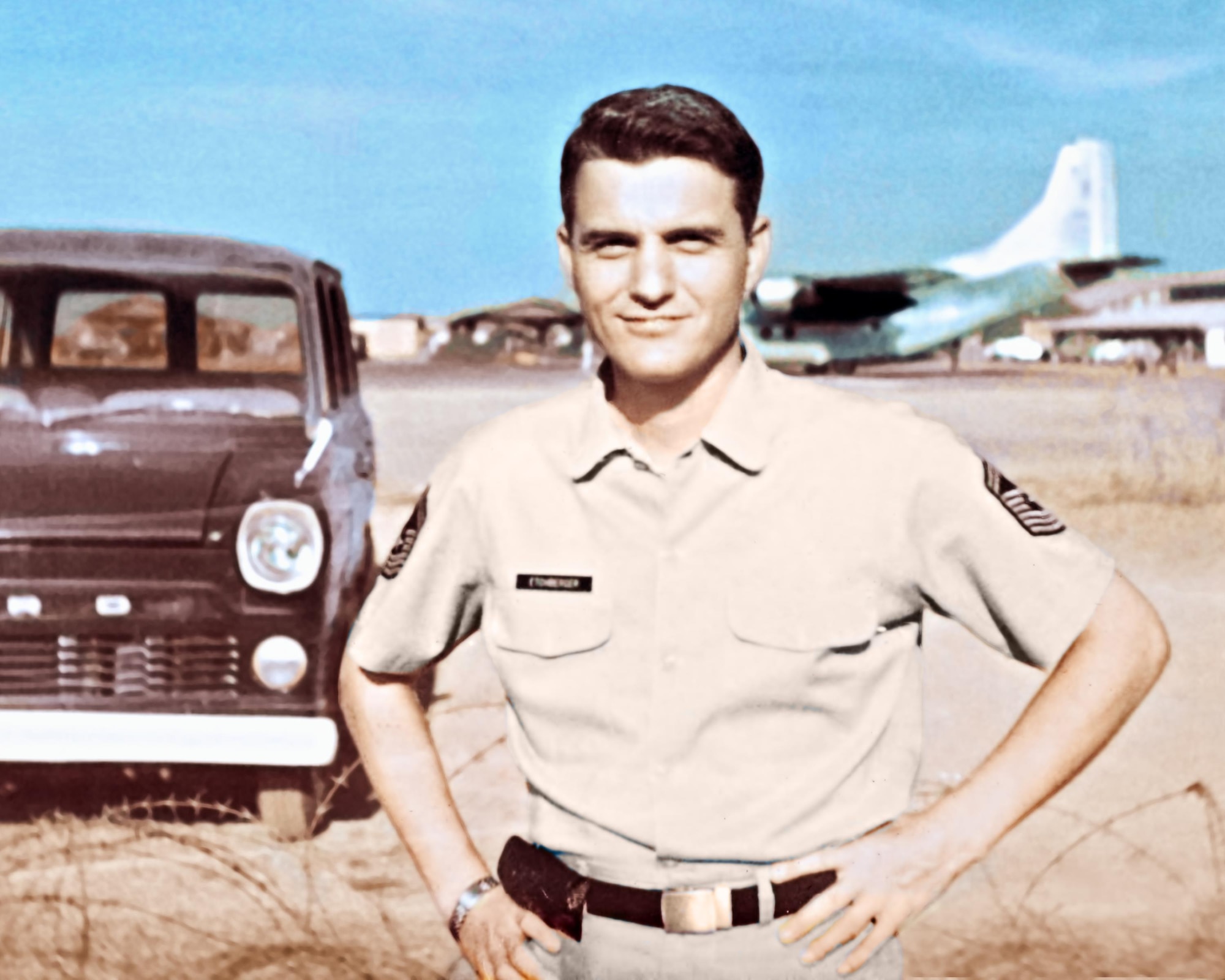 Medal of Honor recipient Chief Master Sgt. Richard L. Etchberger at Udorn Air Base, Thailand, shortly before his death in March 1968 during a battle at a secret U.S. radar site on a mountain peak in Laos. (Courtesy photo)