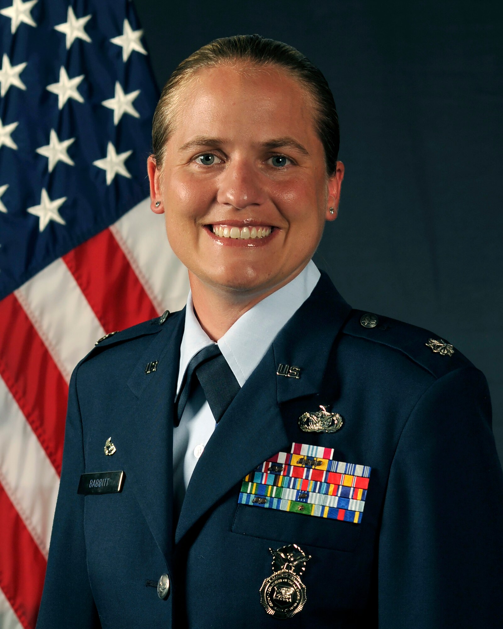 Lt. Col. Sarah Babbitt is the commander of the 18th Security Forces Squadron at Kadena Air Base, Japan. As the largest career field in the Air Force, it's the job of security forces to protect, defend and fight. (U.S. Air Force photo by Senior Airman John Linzmeier)
