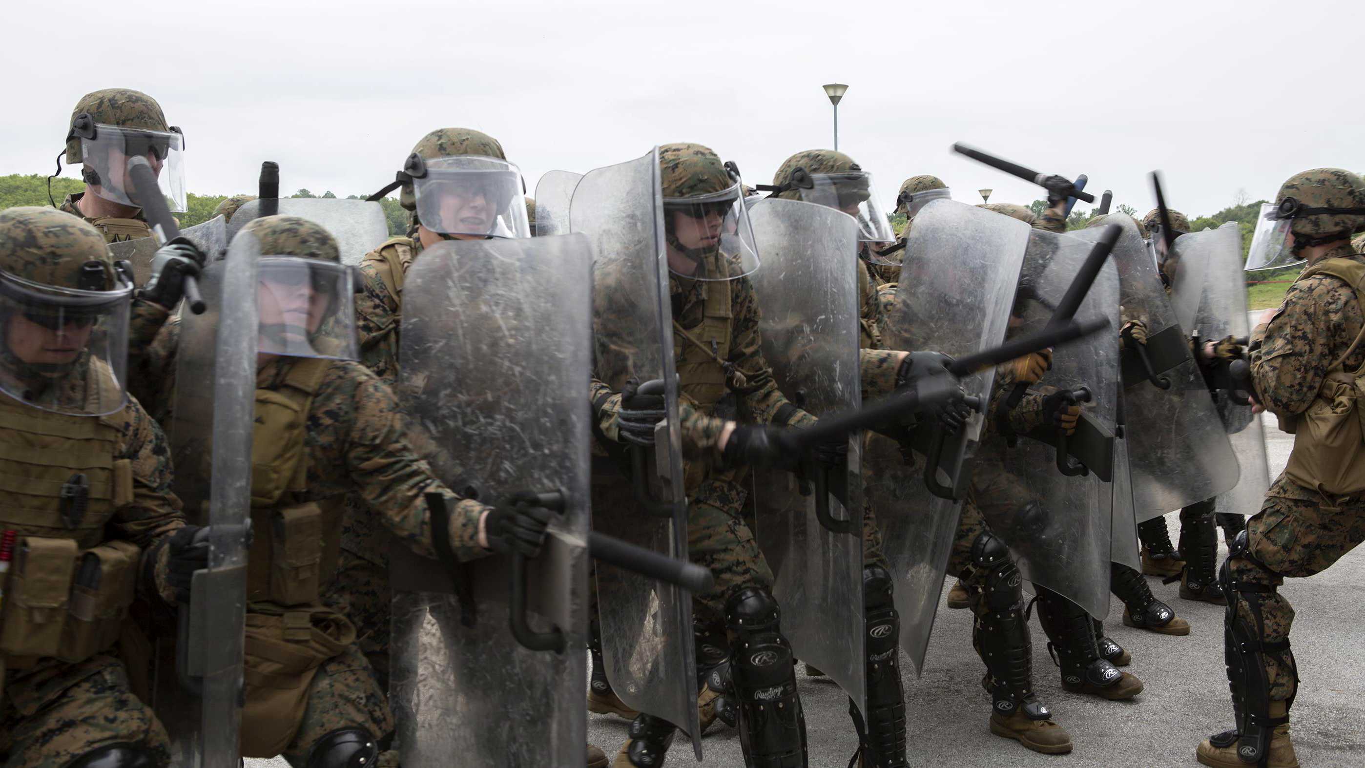 US Marines - Law Enforcement Battalion - Crowd Control Training