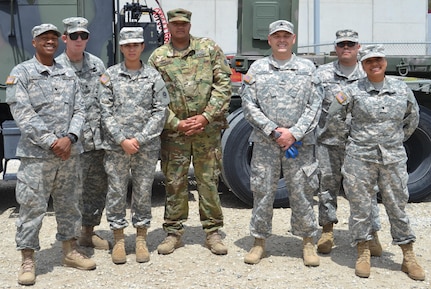 Soldiers from the 729th Transportation Company, Fresno, Calif., traveled to Bell, Calif., May 6, to help support Marines from the 3rd Air Naval Gunfire Liaison Company by transporting wheeled vehicles and equipment to Operation Maple Resolve, which is being conducted at Canadian Forces Base Wainwright, east of Edmonton, Canada. Operation Maple Resolve is the Canadian Forces largest training exercise of the year.