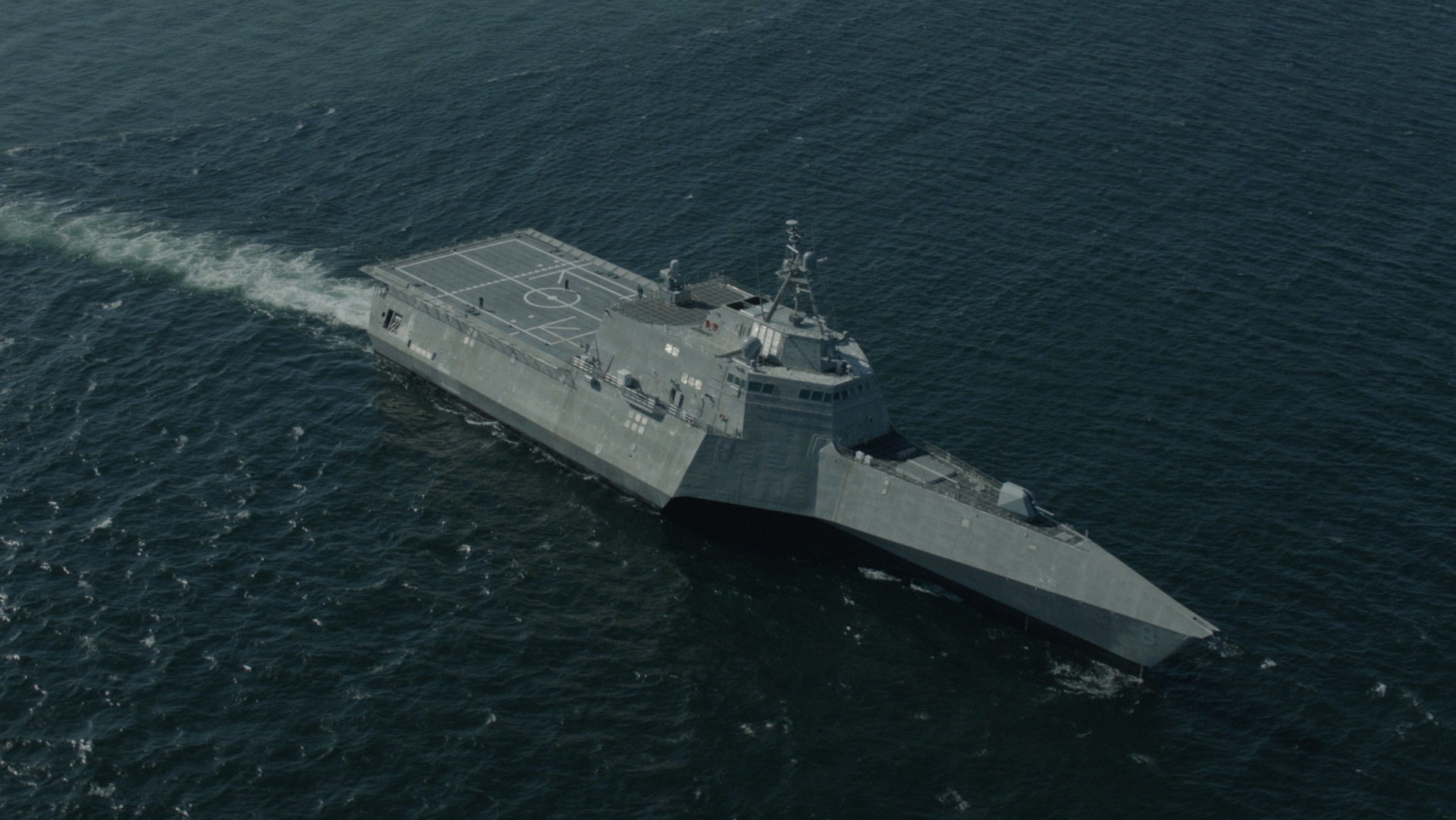 160506-N-ZZ999-001 (May 6, 2016)Future USS Montgomery (LCS 8) at sea conducting acceptance trials demonstrating the performance of the propulsion plant, ship handling, and auxiliary systems. The acceptance trial is the last significant milestone before delivery of the ship to the Navy, which is planned for later this spring. 