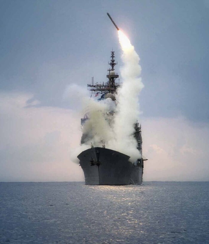 Missile Launch from Naval Vessel Cropped