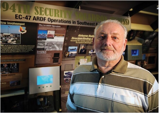 Chief Master Sergeant (Ret.) Tom Nurre began his Air Force career May 22, 1961, enlisting as a Morse Code Intercept Operator. He also served as a commandant for the Non-Commissioned Officer (NCO) Academy at Goodfellow Air Force Base, Texas, and as the Chief of Air Force Enlisted Professional Military Education while at the Pentagon. (U.S. Air Force photo by Airman 1st Class Nevin N. Boyer)