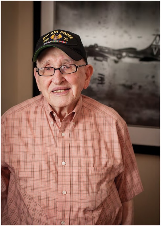 Colonel (Ret.) John B. Parker began his career in February 1942. Two years later he was navigating B-17s in Europe. He flew 30 combat missions over the next eight months, taking battle damage on every one. (Photo by Carol Anne Hartman)