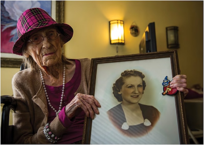 Mayme Tanner is one of the last surviving female pilot trainees from the Women’s Air Force Service Pilots (WASPs). (U.S. Air Force photo by Staff Sgt. Marleah Robertson) 