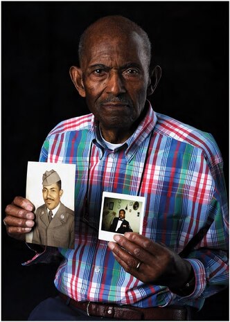 Chief Master Sergeant (Ret.) Napoleon Yates enlisted in the Air Force while it was still in its infancy in 1951. Yates upheld his belief in "strong dedication to mission support" throughout his 29-year career working as a contracting specialist. (U.S. Air Force photo by Senior Airman Damon Kasberg)