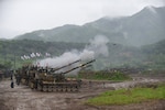 YEONCHEON, South Korea (May 10, 2016) - South Korean Soldiers from the 231st Field Artillery Battalion, 26th Mechanized Infantry Division Artillery, coordinate fires during a joint artillery exercise with U.S. Soldiers from the 1st Battalion, 82nd Field Artillery Regiment, 1st Armored Brigade Combat Team, 1st Cavalry Division. The exercise, less than six miles from the Demilitarized Zone that separates North and South Korea, involved 30 self-propelled artillery from the U.S. and South Korea. 
