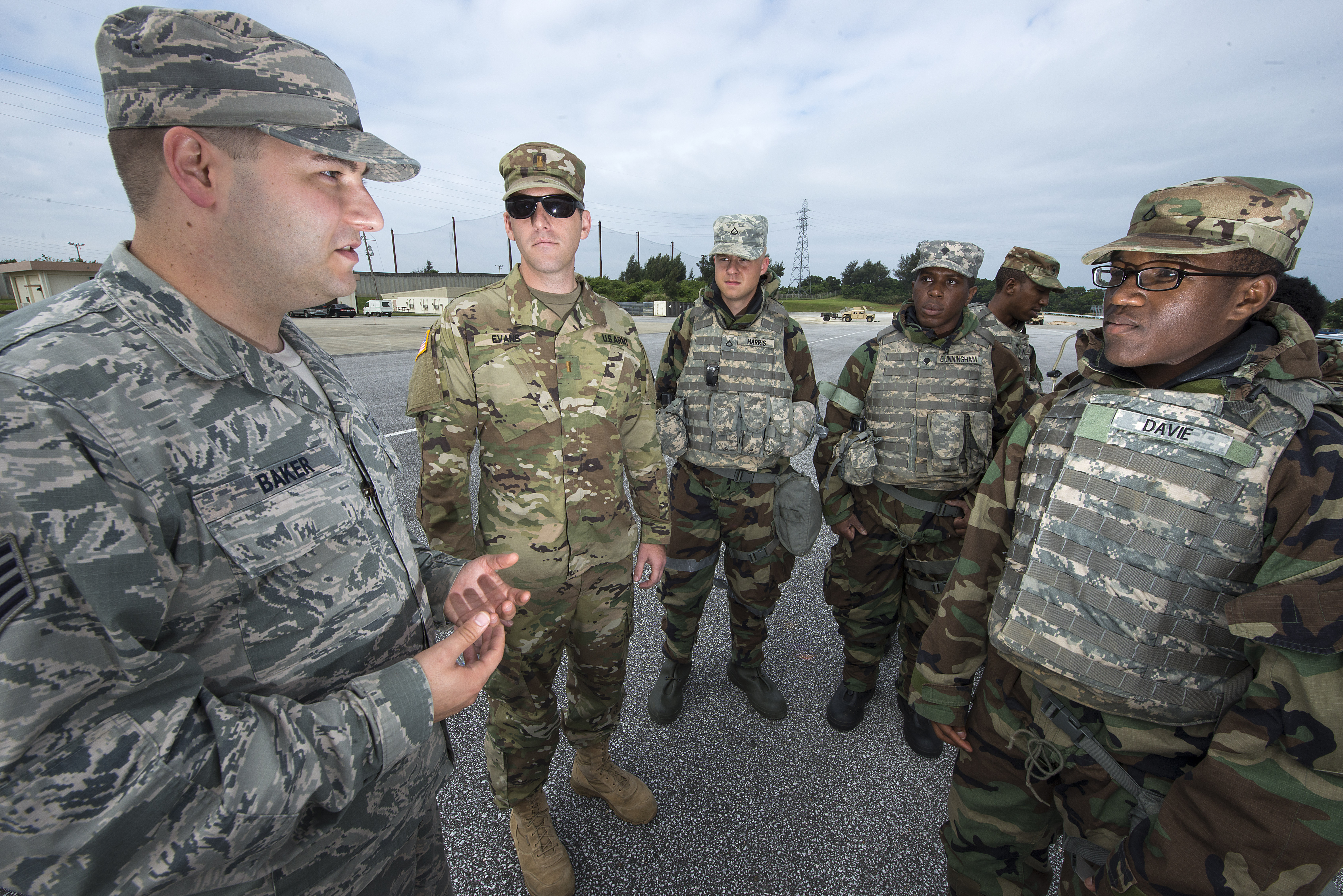 11 ADA Soldiers join Kadena Airmen for decontamination training