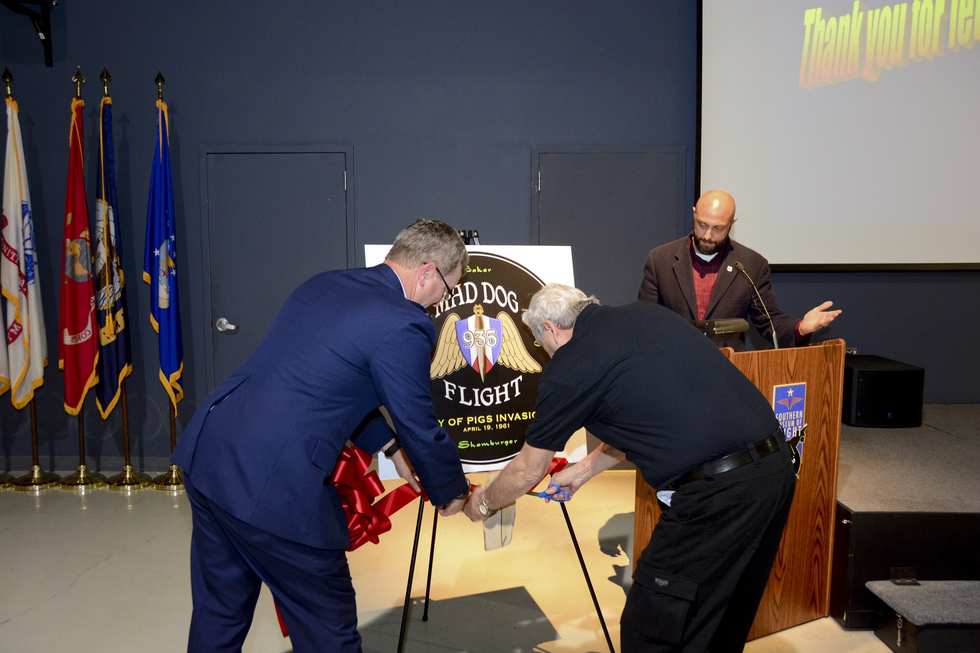 Ricardo Herrara,Cuban immigrant and Bay of Pigs survivor speaks at the Southern Museum of Flight during a reception held to honor survivors and family members of the Bay of Pigs invasion April 19, 2016.(U.S. Air National Guard photo by: Senior Master Sgt. Ken Johnson/Released)