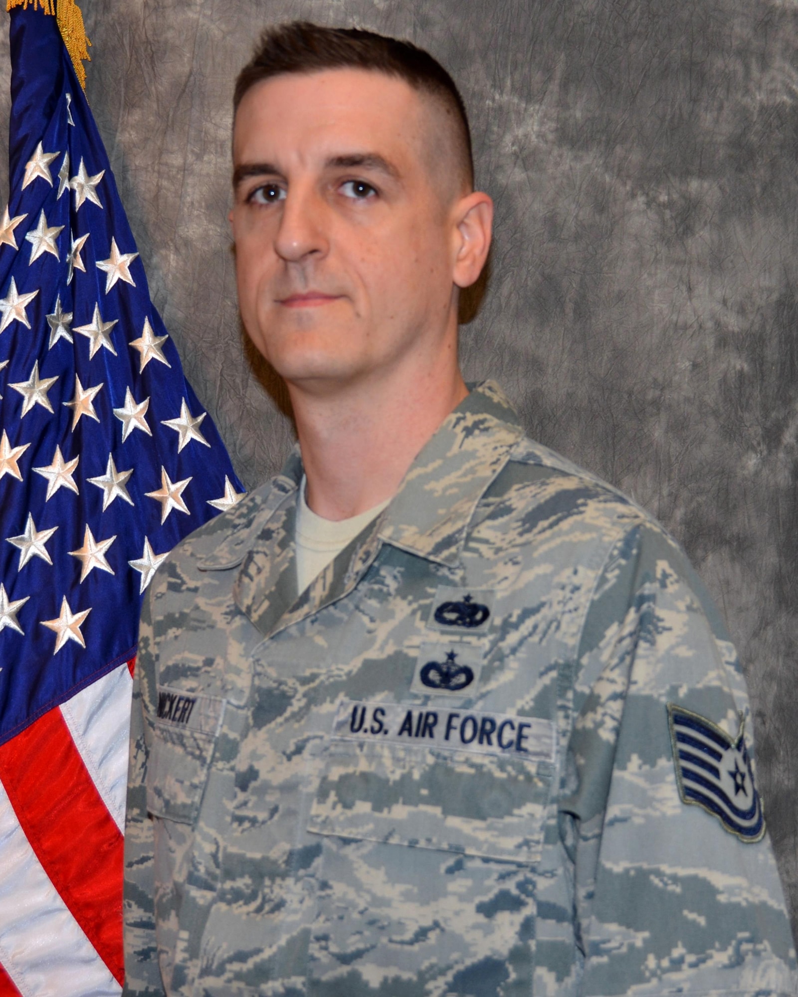 WRIGHT-PATTERSON AIR FORCE BASE, Ohio – Tech. Sgt. Nicholas Nickert, 445th Aircraft Maintenance Squadron avionics guidance and control system mechanic, is the 445th Airlift Wing NCO off the Quarter, first quarter. 