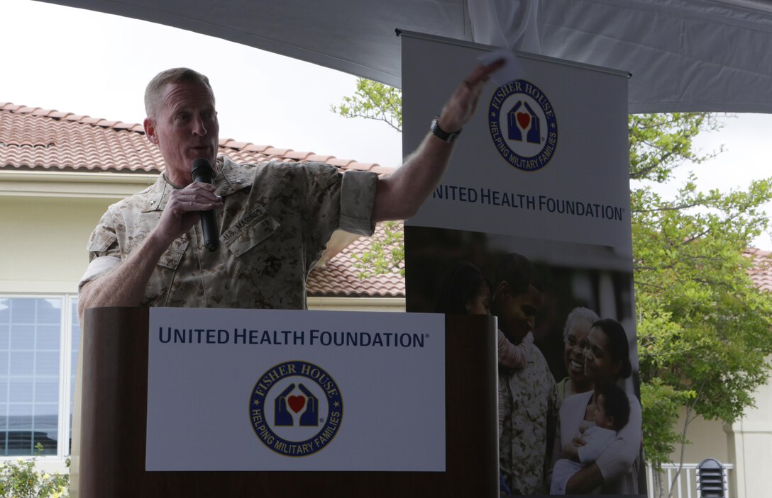 Camp Pendleton celebrates the Fisher House Camp Pendleton’s first year of service here, May 16, 2016. The Fisher House Camp Pendleton is a ‘home away from home’ for family members of service members receiving medical care at the Naval Hospital aboard Camp Pendleton providing a temporary free lodging so families can be close during a medical crisis. 