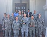 Members of the 502nd Security Forces and Logistics Support Group Office of Staff Judge Advocate are recognized as the 2015 Air Education and Training Command Outstanding Legal Office of the Year in the small office category May 12 at Joint Base San Antonio-Randolph.