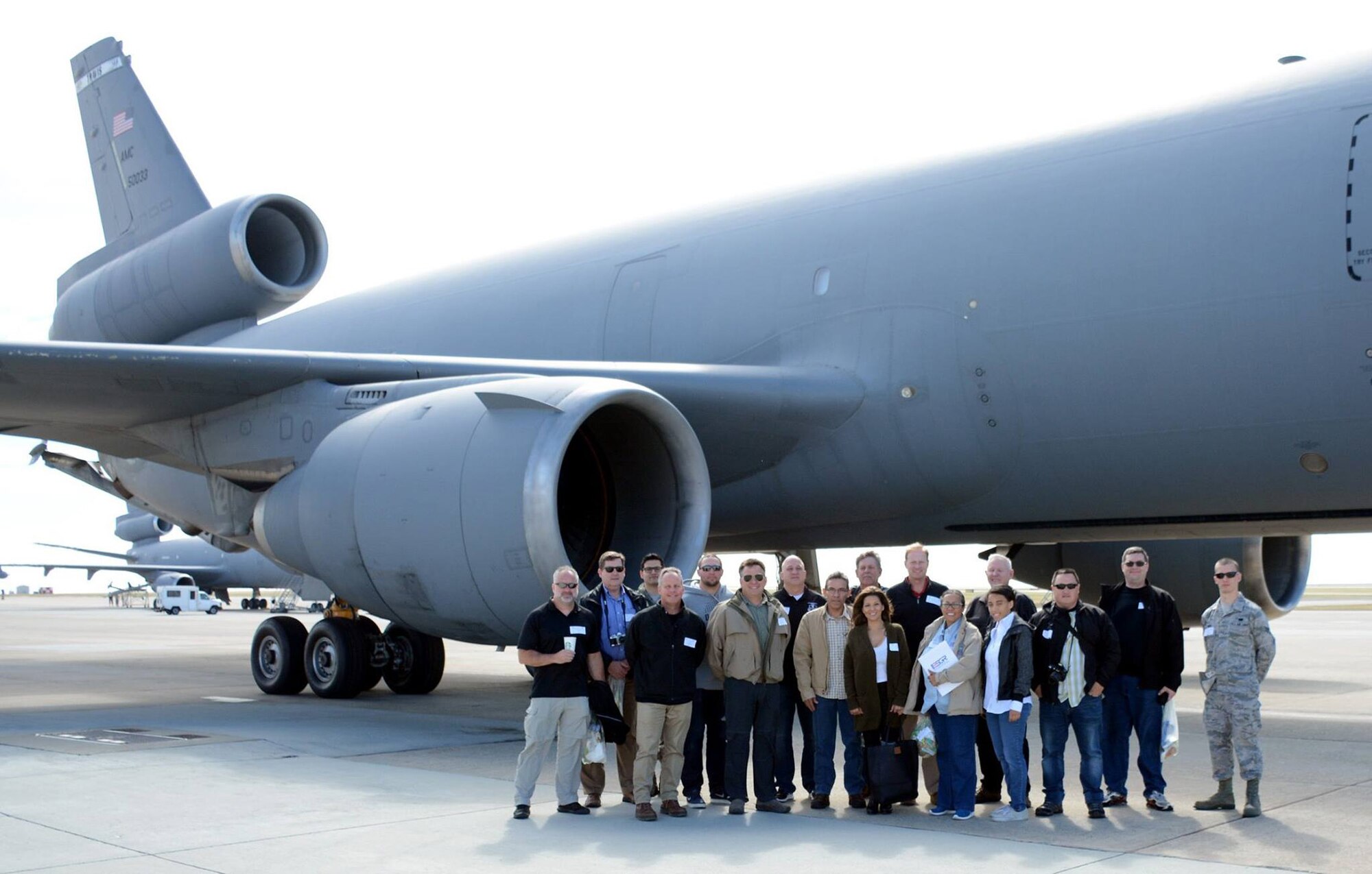 Civilian employers of Air Force Reservists view the rapid global mobility mission up close during an orientaion flight May 14, 2016 at Travis Air Force Base, Calif. The 349th Air Mobility Wing and California State Chapter Employer Support of the Guard and Reserve hosted the event during a normally scheduled local training flight to help civilian employers understand the vital contibution of their Reservist employees make to America's defense.
