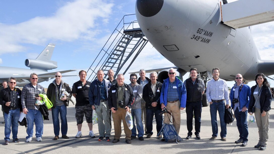 Civilian employers of Air Force Reservists view the rapid global mobility mission up close during an orientaion flight May 14, 2016 at Travis Air Force Base, Calif. The 349th Air Mobility Wing and California State Chapter Employer Support of the Guard and Reserve hosted the event during a normally scheduled local training flight to help civilian employers understand the vital contibution of their Reservist employees make to America's defense.
