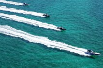 The Royal Bahama Defence Force, and U.S. Special Operations Forces conduct a simulated interdiction during exercise Marlin Shield in New Providence, Bahamas, May 07, 2016. Marlin Shield promotes interoperability between the RDBF, U.S. Northern Command, and U.S. Special Opertaions Command North and allows both nations to combat terrorism and illicit trafficking in the Caribbean region.