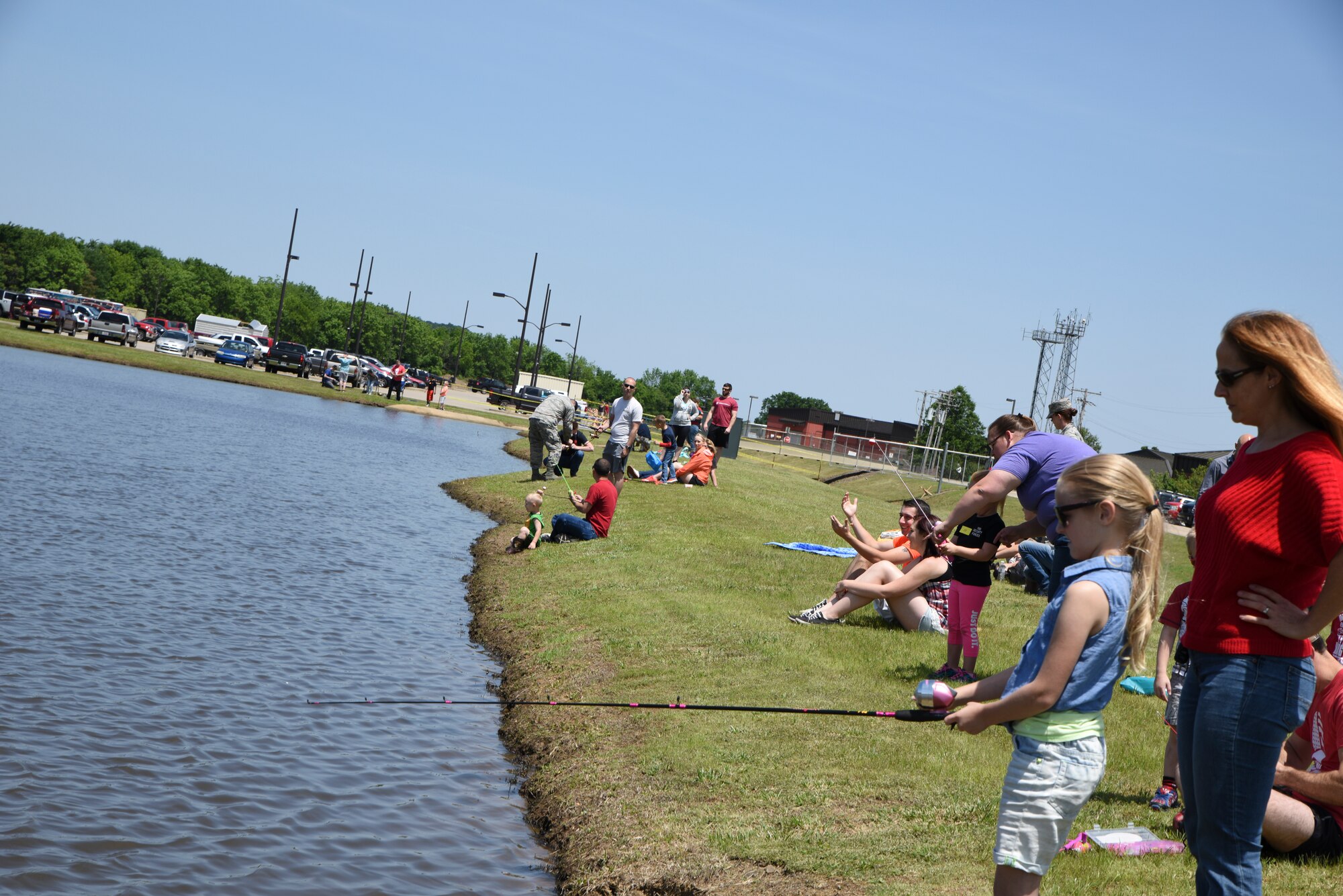 188th Wing unit members and their families celebrated Family Day May 14, 2016 at Ebbing Air National Guard Base, Ark. The day’s activities included a 5k Hawg Jawg fun run, youth fishing tournament, barbecue and live music. This annual event is designed to show appreciation to 188th Wing families for their support of the unit and its mission. (U.S. Air National Guard photo by Capt. Holli Nelson/Released)
