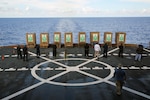 160509-N-IX266-008 SOUTH CHINA SEA—The crew of fleet replenishment oiler USNS John Ericsson (T-AO 194) prepare to conduct a small-arms weapons qualification course here, May 5. (U.S. Navy photo by Grady T. Fontana/Released)