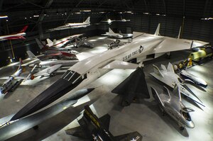 DAYTON, Ohio (05/2016) -- An overhead view of the fourth building aircraft at the National Museum of the United States Air Force. The fourth building includes more than 70 aircraft in four new galleries -- Presidential, Research & Development, Space and Global Reach. (U.S. Air Force photo by Ken LaRock)   