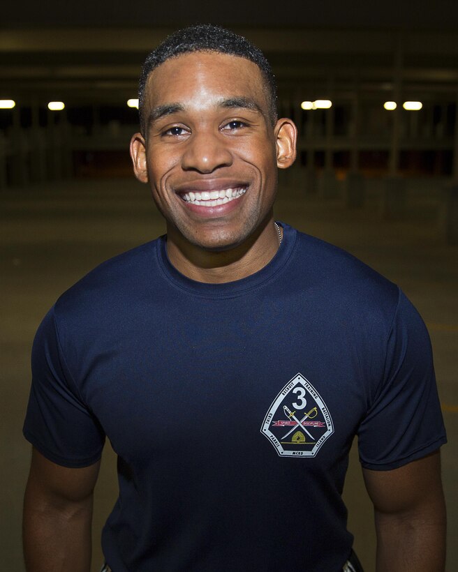 Lance Cpl. Dantre A. Strobridge, postal clerk, Headquarters Battalion, is a musician and artist. At a young age, he began to see art and music as an invaluable form of expression, learning to play piano, guitar and percussion as well as draw portraits. (Official Marine Corps photo by Lance Cpl. Levi Schultz/Released)