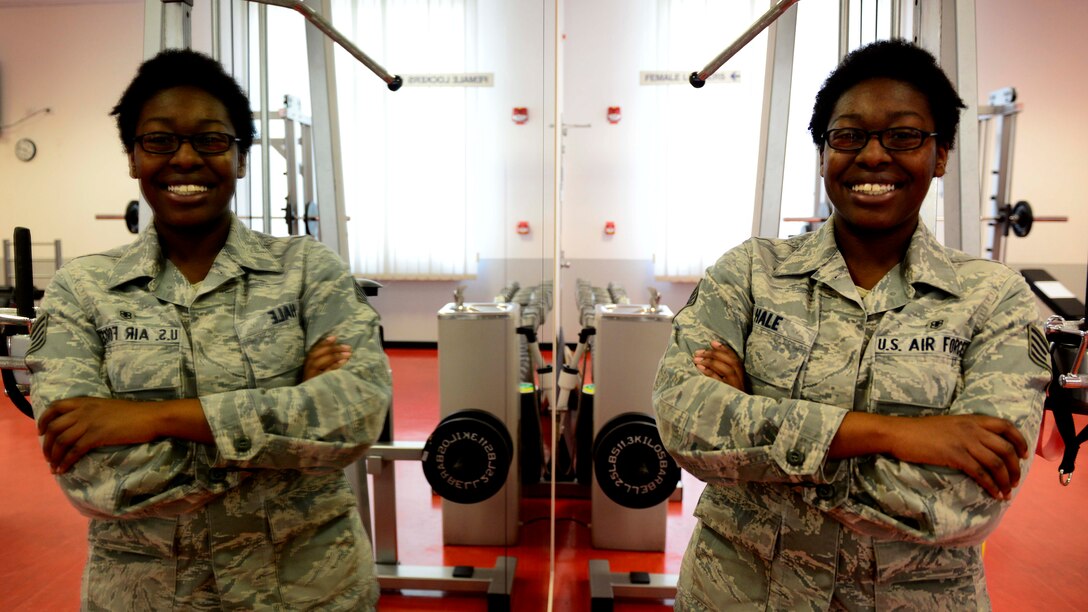 Staff Sgt. Alicia Hale, 31st Medical Operations Squadron physical therapy technician, was named the 31st Fighter Wing’s “Wyvern Warrior of the Week,” May 18, 2016, at Aviano Air Base, Italy. Hale was recognized by Maj. Gen. Barre R. Seguin, 31st Fighter Wing commander, for going above and beyond in her dedication to the mission. (U.S. Air Force photo by Senior Airman Areca T. Bell/Released)
