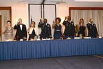 Members of the head table make a toast during a dining out May 14 at Joint Base Andrews, Maryland. The event was to say farewell to the outgoing commander, Army Col. Ralph Roper.