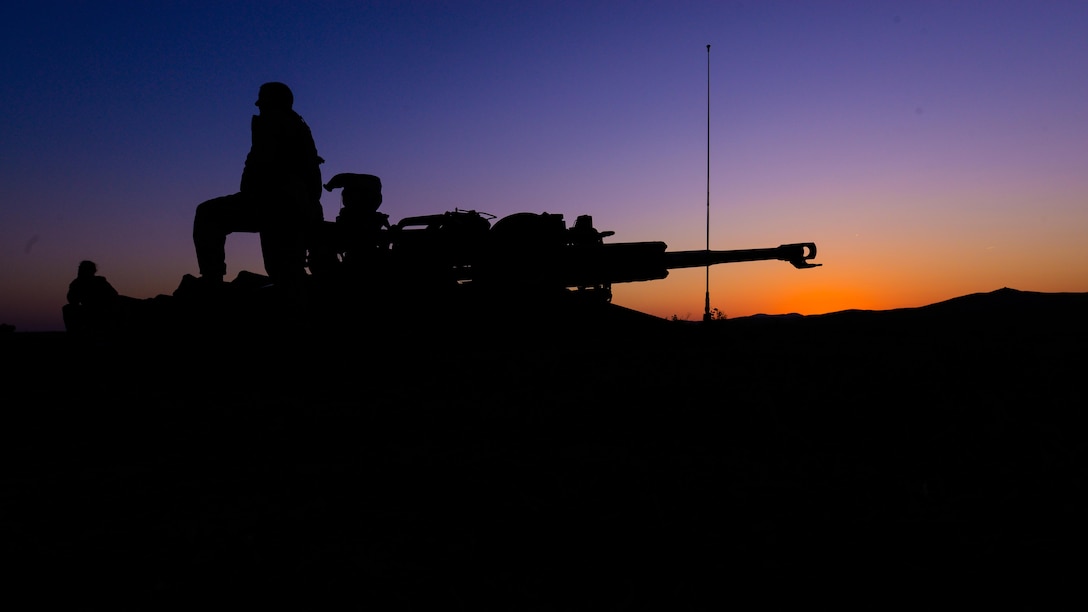 A student at the Field Artillery Basic Officers Leadership Course awaits a call for fire at Fort Sill, Oklahoma, May 12, 2016. Officers at the course are taught how to properly execute fire missions. 