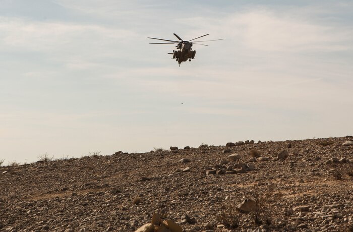 U.S. Marines with Marine Heavy Helicopter Squadron 461 (HMH-461) conduct external lifts extractions on High Mobility Multi-Purpose Vehicles(HMMWV) during Integrated Training Exercise (ITX) 3-16 at Marine Corps Air Ground Combat Center Twentynine Palms, Ca., May 13, 2016. 2nd Marines and subordinate units participated in ITX 3-16 to ensure all elements of Special-Purpose Marine Air Ground Task Force 2 are prepared for upcoming deployments and operational commitments.