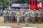 SCHOFIELD BARRACKS, Hawaii (May 18, 2016) - The 130th Engineer Brigade hosted a deployment ceremony for engineers of the 523rd Engineer Company, 84th Engineer Battalion at Hamilton Field for its upcoming deployment to the Republic of Korea as part of U.S. Army-Pacific's Korean Rotational Forces.  They will replace the 95th Engineer Company, a fellow Company of the 84th Engineer Battalion, which has been serving in Korea since September of last year. 