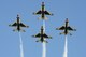 Members of the U.S. Air Force Air Demonstration Squadron fly over the flightline during the 2016 Shaw Air Expo and open house, “Thunder Over the Midlands,” at Shaw Air Force Base, S.C., May 21. The Thunderbirds are the USAF’s precision-flying demonstration team charged with showcasing the pride, precision and professionalism of American Airmen, both in the air and on the ground, in addition to the multi-role capabilities of the Air Force’s front-line fighter jets. (U.S. Air Force photo by Senior Airman Zade Vadnais)