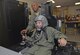 Tech. Sgt. Omar Robinson, a 96th Aerospace Medicine Squadron aerospace and operational physiology technician, teaches Christian Loafman, 9, how to control a flight simulator at Eglin Air Force Base, Fla., May 18, 2016. During his visit as a Pilot for a Day, Christian was treated like a real F-35A Lightning II pilot and given a flight equipment locker, flight suit and mission brief before he flew a mission using the flight simulator. (U.S. Air Force photo/Senior Airman Andrea Posey)