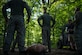 Airmen from Joint Base Andrews prepare to carry a litter during the 14 Defender Challenge on Joint Base Andrews, Md., May 20, 2016. Approximately 50 members of JBA participated in the event that brought a close to National Police Week and paid tribute to the 14 security forces members lost in combat since 9/11. (U.S. Air Force photo by Senior Airman Mariah Haddenham/Released)