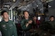 Japan Air Self-Defense Force Kazunori Yamamoto, 401st Squadron C-130H loadmaster, center, asks questions during joint airdrop inspection familiarization at Yokota Air Base, Japan, May 18, 2016. Members of JASDF familiarized with JAI procedures in preparation to drop USAF’s heavy equipment and high-velocity container delivery systems during exercise Red-Flag Alaska. (U.S. Air Force photo by Yasuo Osakabe/Released)